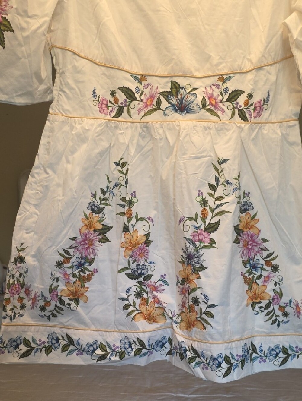 FARM Rio Sweet bloom Dreamscape White Mini Dress with Multicolor Floral Print XL - Picture 11 of 16